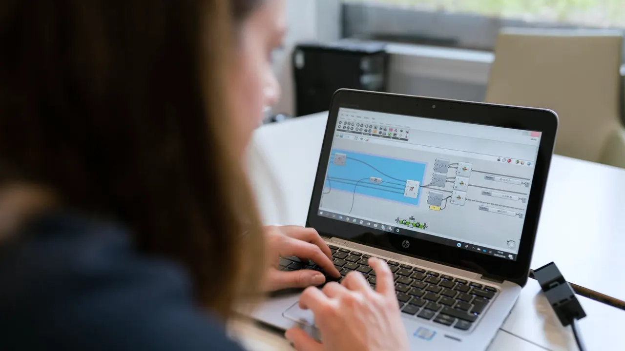Arbeit an einer Software am Laptop